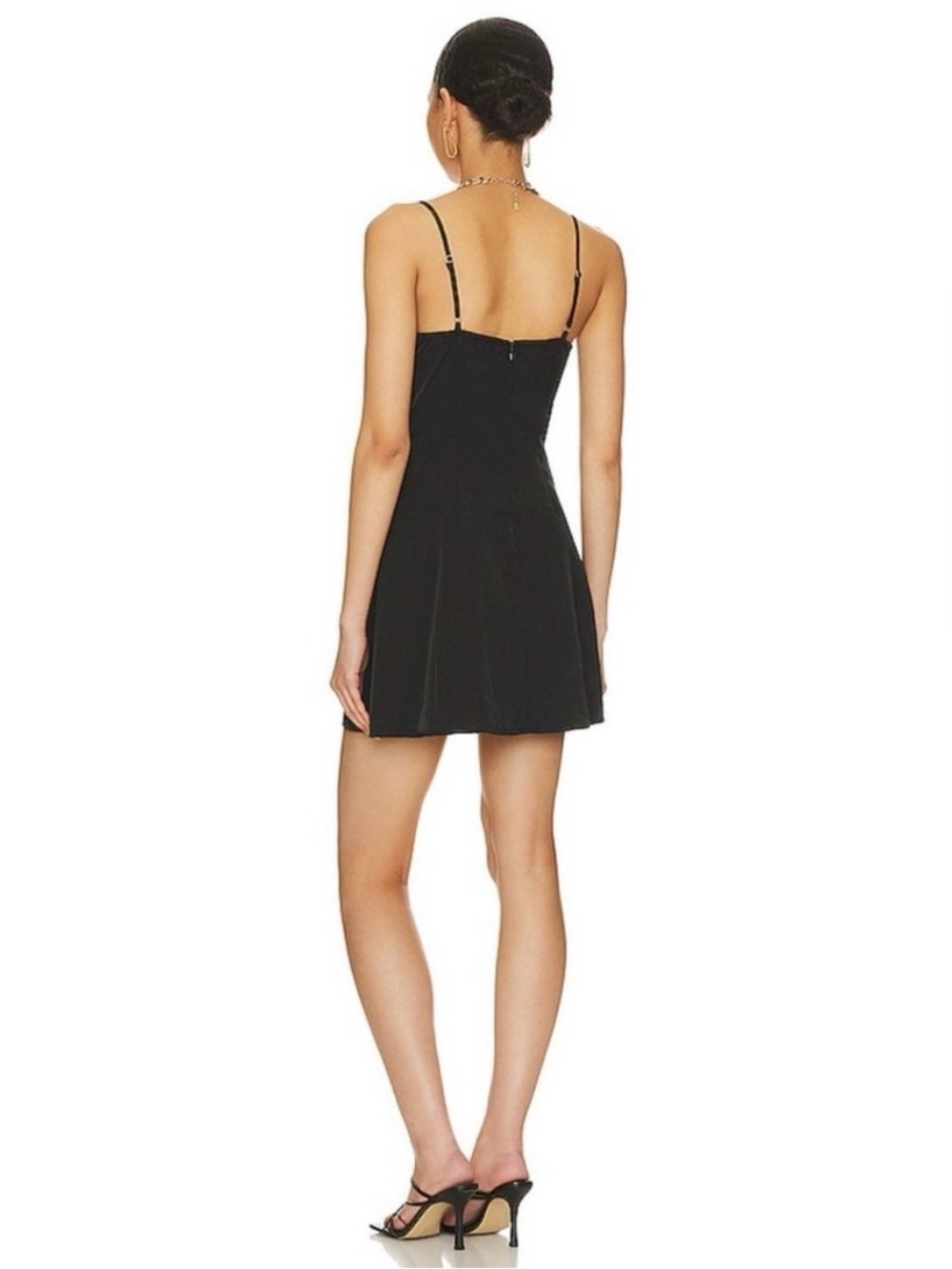 More to Come Elodie Embroidered Bust Black Mini Dress - Picture 3 of 4